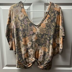 Daytrip Reversible Cropped Floral Blouse